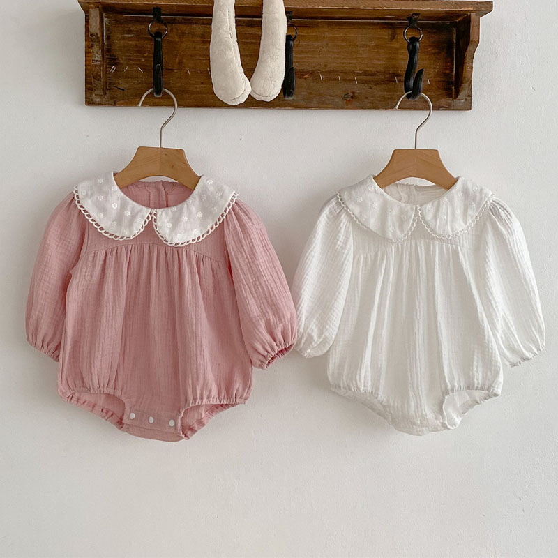 Newborn Baby Girl Romper Floral - 신생아 여아 옷 용수철 유아 소녀